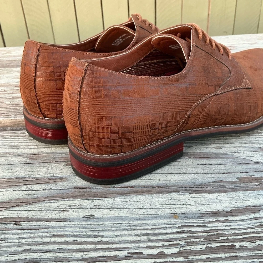 Ferro Aldo Men's Brown Leather Dress Shoes